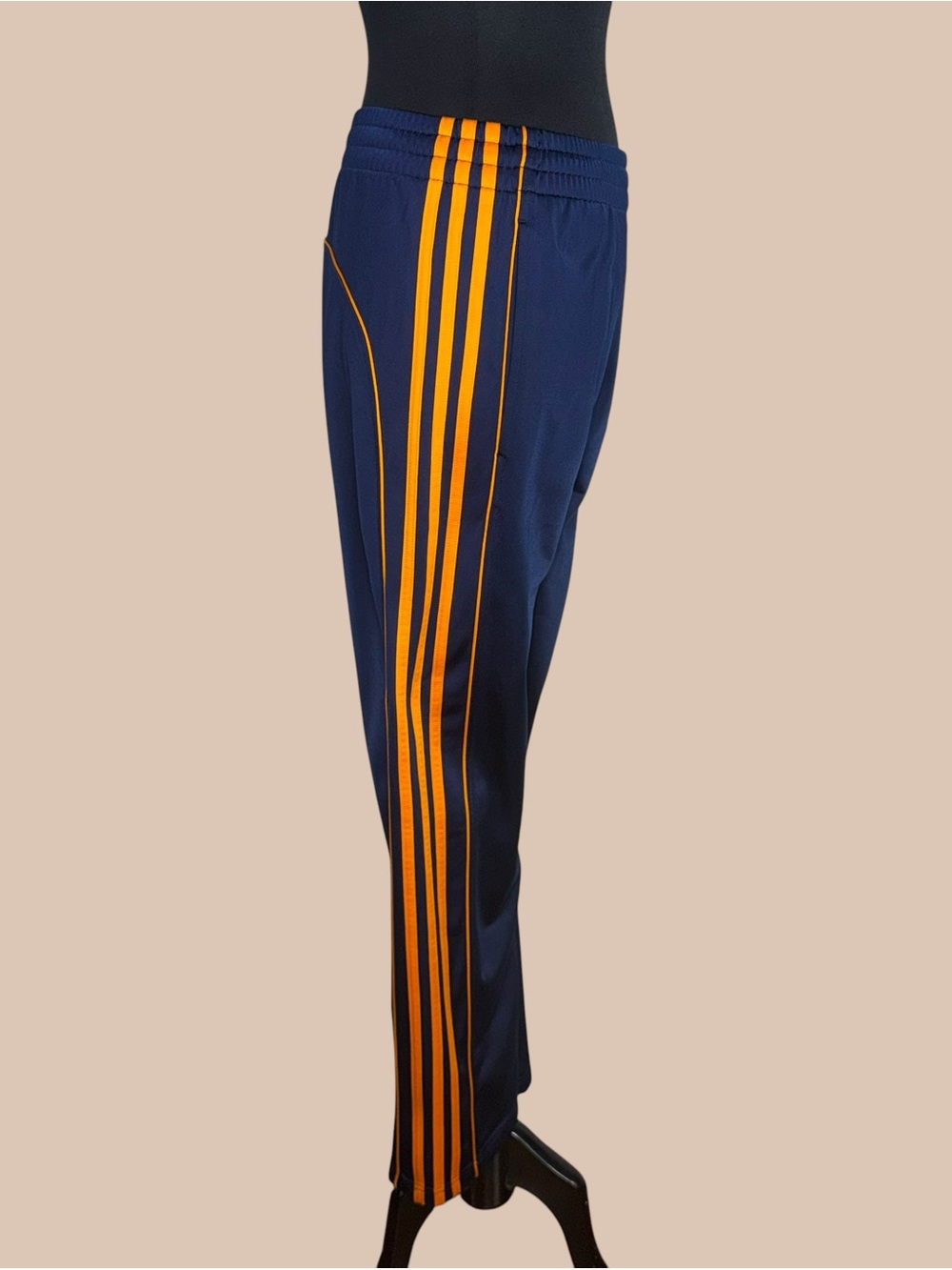 adidas Navy Sweatpants with Orange Side Stripes - Picture 9 of 16
